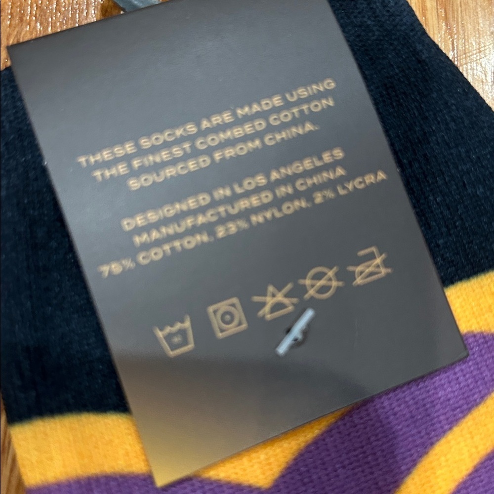 HGC Orange Purple Casual tall crew Socks men’s small medium new - Picture 4 of 7